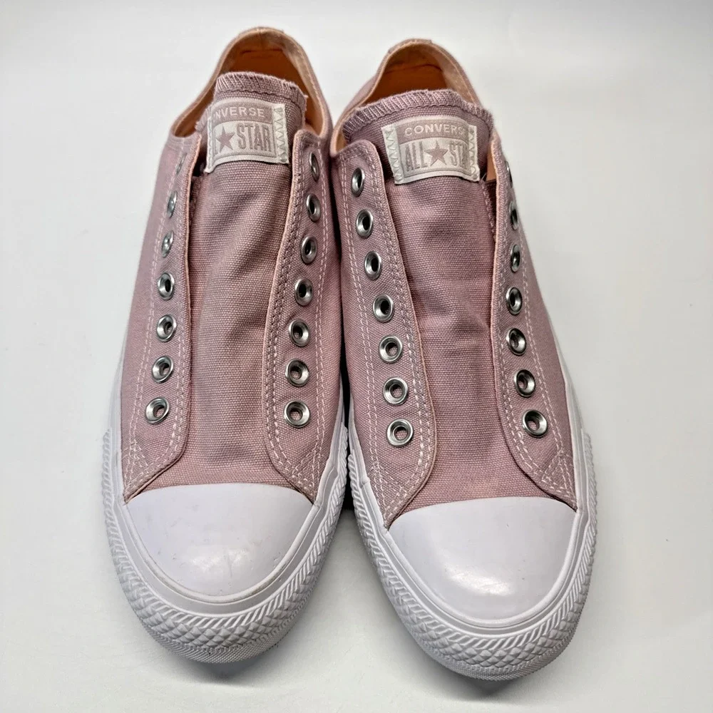 Converse All Star Slip On Casual Sneakers Women 10.5 Men 8.5 Pink - Picture 6 of 13